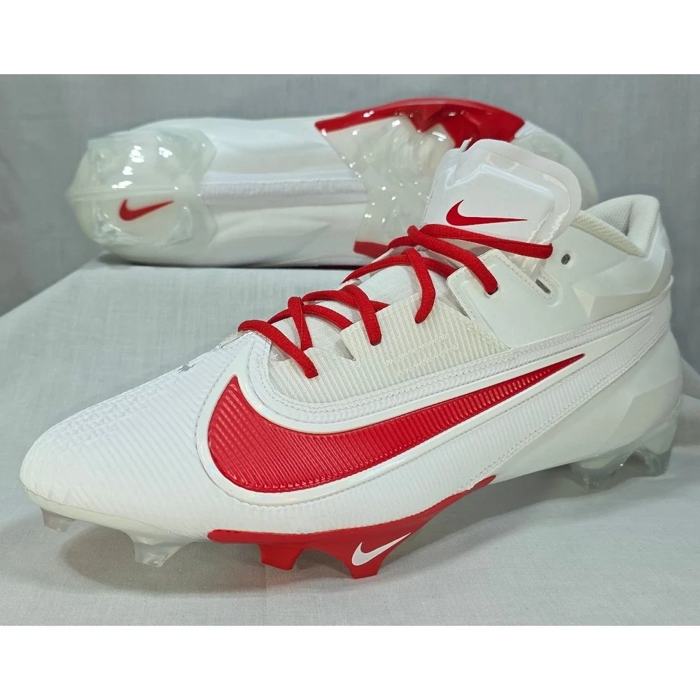 Nike Vapor Edge Elite 360 2 White University‎ Red Football Cleats Size 16